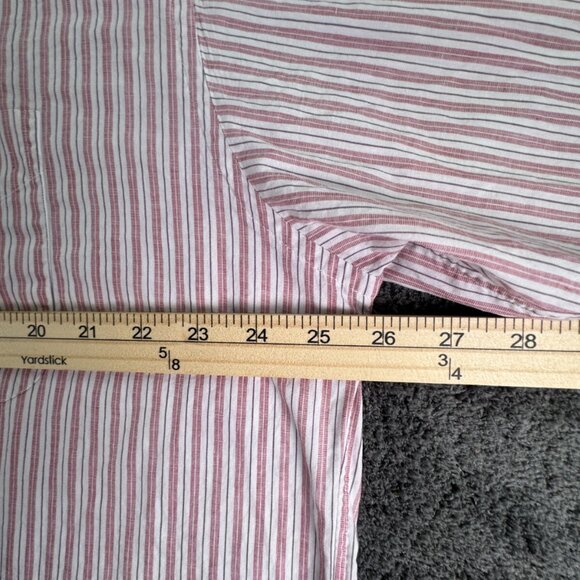 Gitman Bros Long Sleeve Button Up Shirt Men’s 17 35 Striped Pink White Cotton - Picture 6 of 13